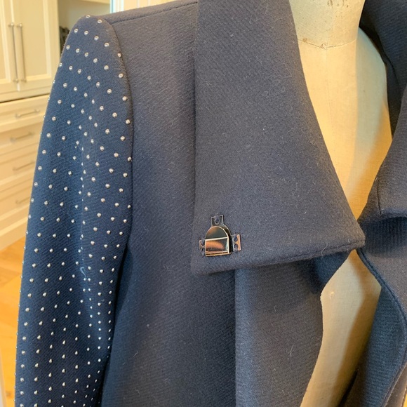Zara navy embellished jacket - Picture 10 of 11